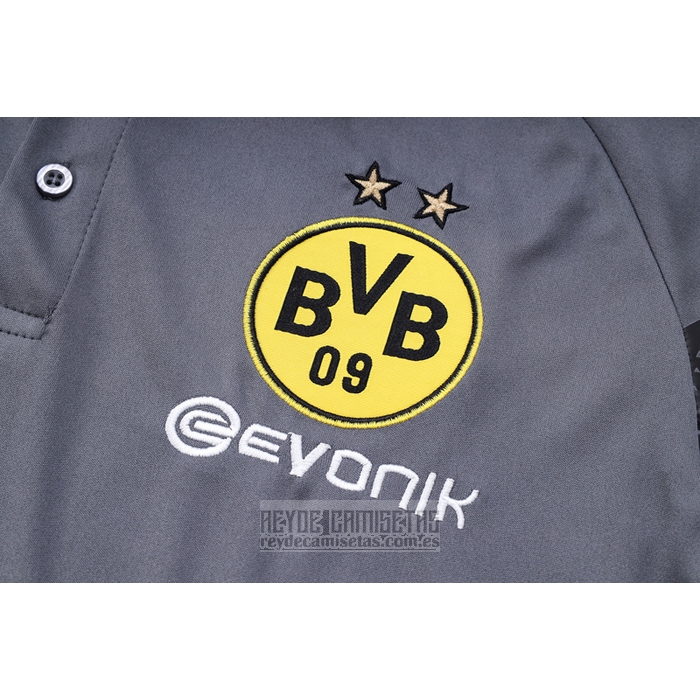 Camiseta De Futbol Polo del Borussia Dortmund 2023-2024 Gris